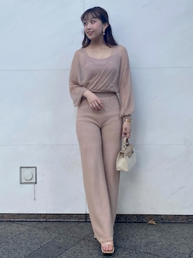 「アイテム（ショルダーバッグ）」を使った、Darichさん（レディース）の夏コーディネート