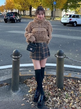 「Darich（ダーリッチ）のアイテム（その他アウター）」を使った、Darichさん（レディース・151cm）の冬コーディネート