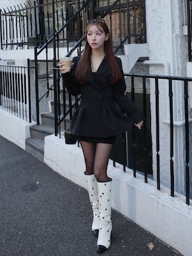 「Darich（ダーリッチ）のアイテム」を使った、Darichさん（レディース・156cm）の冬コーディネート