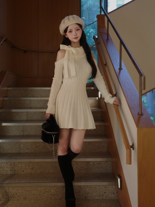 アメスリフレアニットミニワンピース（ワンピース）｜Darich