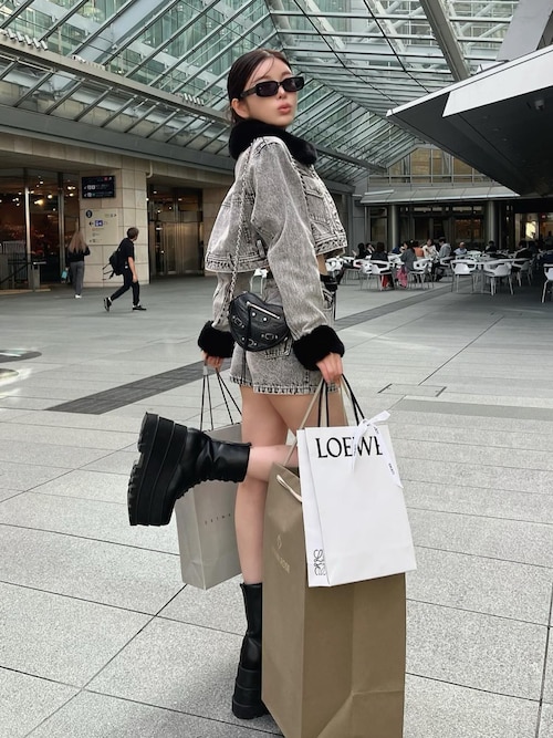 ダーリッチ　ファーケミカルデニムジャケット&ショーパン ダーリッチ ファーケミカルデニムジャケット&ショーパン ファー