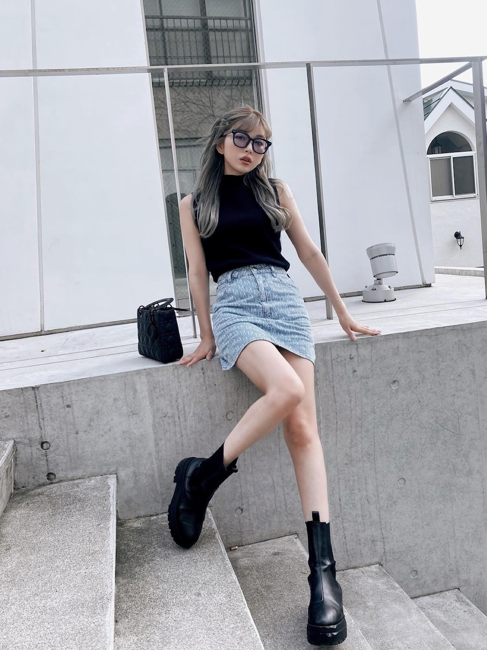 ダーリッチ darich スタッズデニムミニスカート ブラック S D05767EW04316_15_l.jpg