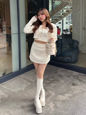 「Darich（ダーリッチ）のアイテム」を使った、Darichさん（レディース・151cm）の冬コーディネート