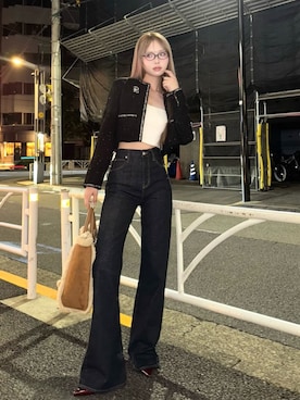 「アイテム（その他アウター）」を使った、Darichさん（レディース・163cm）の秋コーディネート