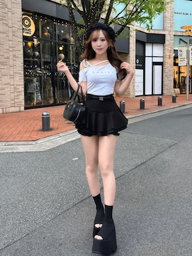「Darich（ダーリッチ）のアイテム」を使った、Darichさん（レディース・155cm）の春コーディネート