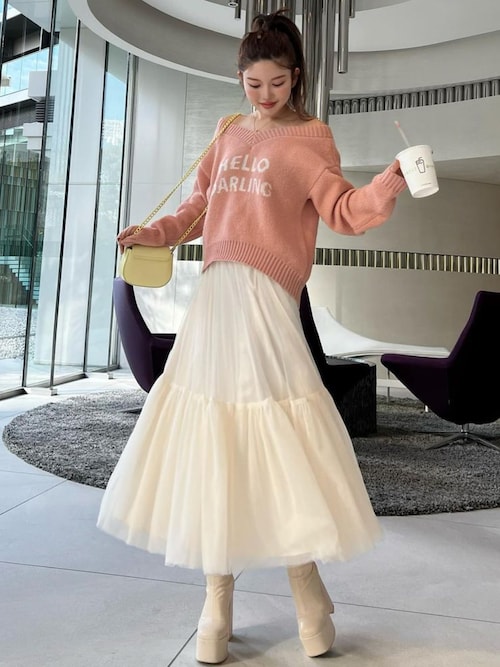 ボリュームチュールフレアスカート（スカート）｜Darich（ダーリッチ