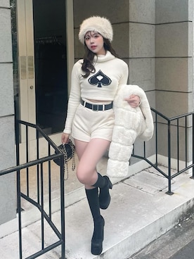 「Darich（ダーリッチ）のアイテム（その他アウター）」を使った、Darichさん（レディース・158cm）の冬コーディネート