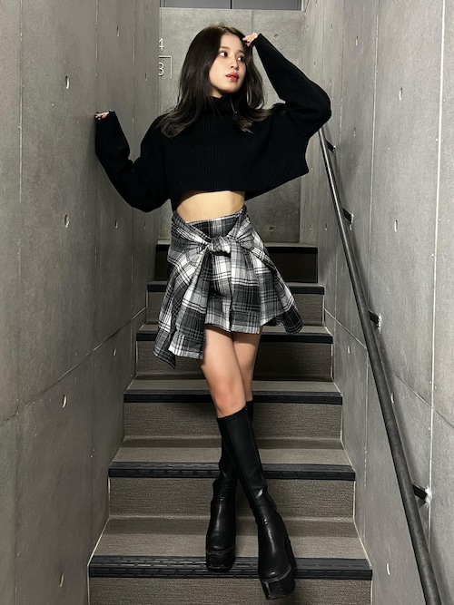 ダーリッチシャツレイヤードキュロットパンツベージュMサイズ試着のみ Darich（ダーリッチ）の「シャツレイヤードキュロットパンツ