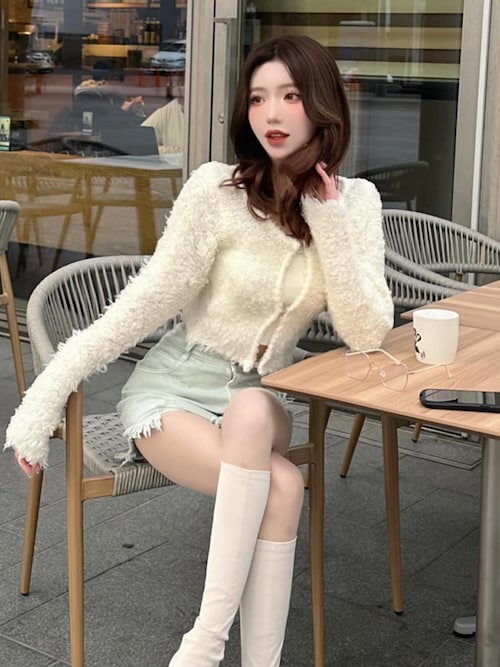 ロングファーニットアンサンブル（アンサンブル）｜Darich