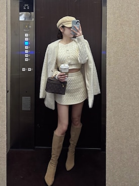 「Darich（ダーリッチ）のアイテム」を使った、Darichさん（レディース・155cm）の冬コーディネート