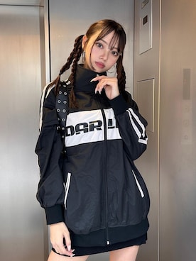 「Darich（ダーリッチ）のアイテム（ナイロンジャケット）」を使った、Darichさん（レディース・163cm）の秋コーディネート