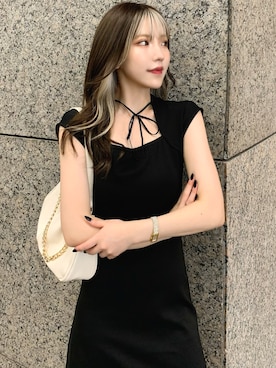 「アイテム（ショルダーバッグ）」を使った、Darichさん（レディース）の夏コーディネート