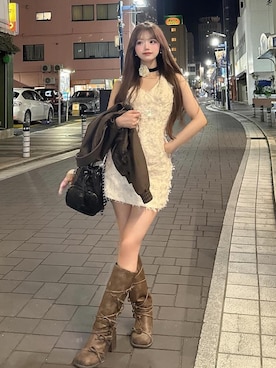 「春ワンピ」｜Darichさん（レディース・157cm）の春コーディネート