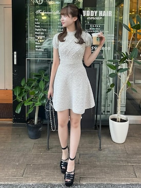 「ニットワンピース」｜Darichさん（レディース・160cm）の秋コーディネート