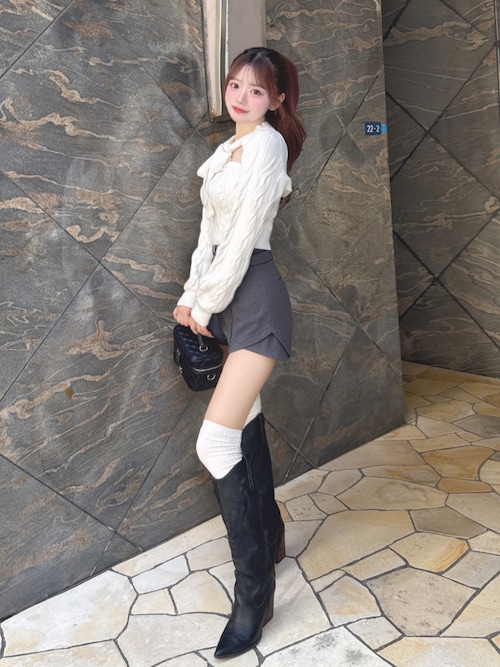 ケーブルアンサンブルニットトップス（ニット/セーター）｜Darich