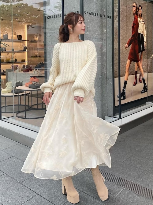 カラーボリュームローゲージニット（ニット/セーター）｜Darich