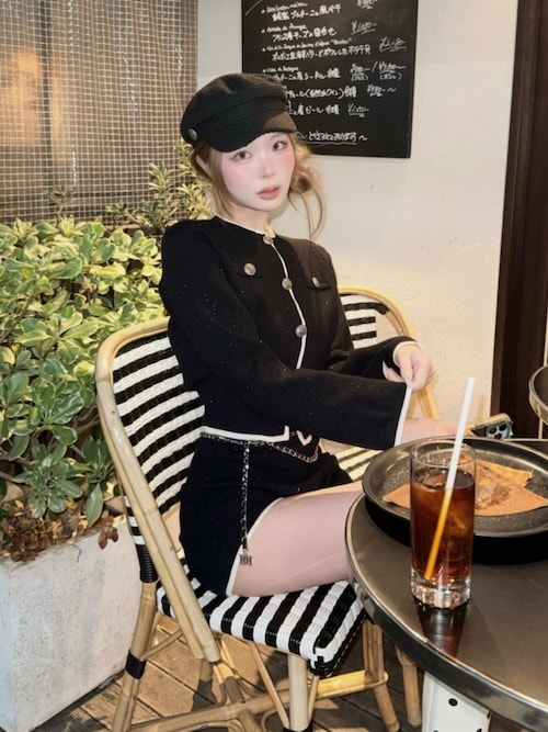 新品タグ付★ICB　豪華スパンコール付き　ニットセット　サイズ38★16800円 スパンコールバイカラーニットセットアップ（セットアップ）｜Darich