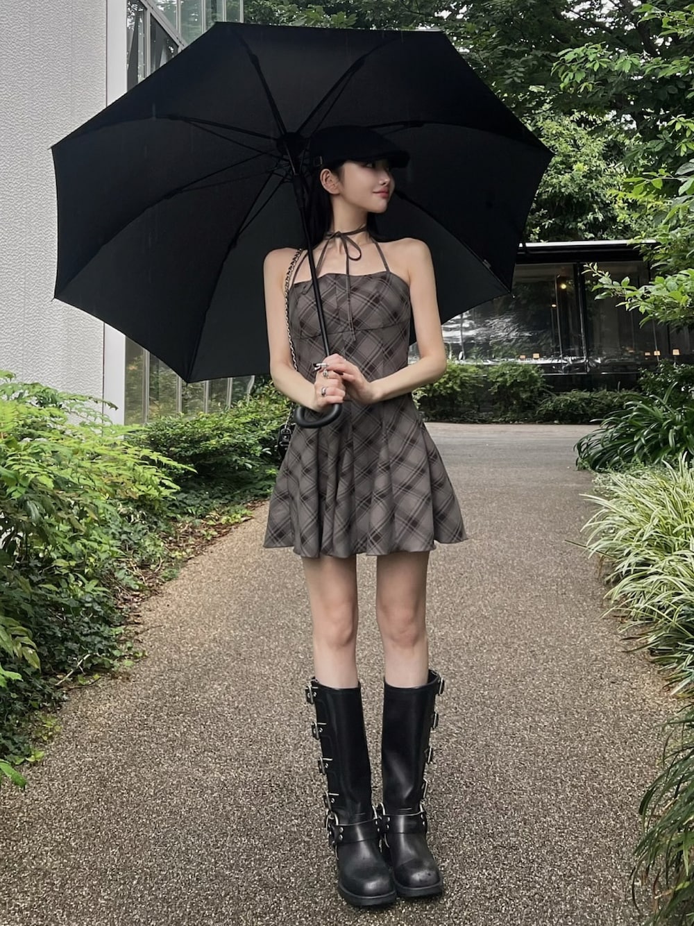 evelyn エブリン リボンキャミギャザーOP チャコール F リボンキャミギャザーOP｜evelyn（エブリン）公式通販サイト