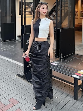 「アイテム（その他トップス）」を使った、Darichさん（レディース・158cm）の夏コーディネート