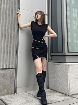 「アイテム（ワンピース）」を使った、Darichさん（レディース）の夏コーディネート