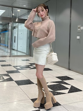 「アイテム（ブーツ）」を使った、Darichさん（レディース）の秋コーディネート