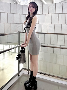 「アイテム（ワンピース）」を使った、Darichさん（レディース・165cm）の春コーディネート