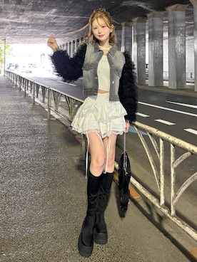 「Darich（ダーリッチ）のアイテム（ジャケット/アウター）」を使った、Darichさん（レディース・165cm）の冬コーディネート