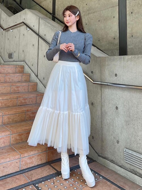 ボリュームチュールフレアスカート（スカート）｜Darich（ダーリッチ