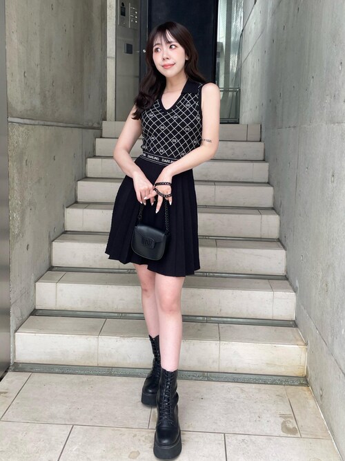 Darich DDダイヤプリーツニットワンピース　ワンピース　ノースリーブ ダーリッチ Darich DDダイヤプリーツニットミニワンピース