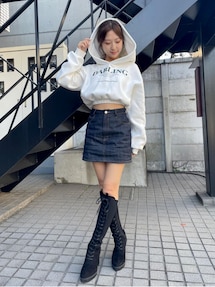 Darich ノンウォッシュデニムミニスカート　ダーリッチ Darich（ダーリッチ）の「ノンウォッシュデニムミニスカート