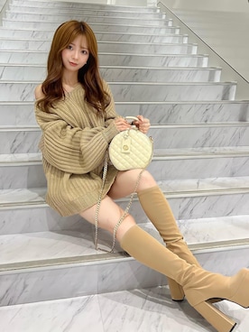 「アイテム（ブーツ）」を使った、Darichさん（レディース）の秋コーディネート