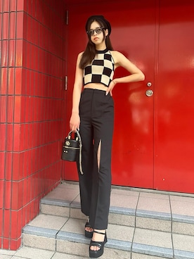 「アイテム（キャミソール）」を使った、Darichさん（レディース・170cm）の夏コーディネート