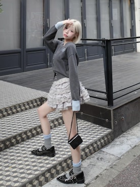 「アイテム（セットアップ）」を使った、Darichさん（レディース・155cm）の秋コーディネート