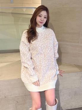 「アイテム（ワンピース）」を使った、Darichさん（レディース）の冬コーディネート