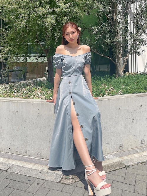 Darich ドレス ワンピース ダーリッチ Darich オフショルフレアニットミニワンピース