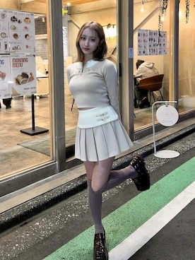 「アイテム（セットアップ）」を使った、Darichさん（レディース・155cm）の冬コーディネート