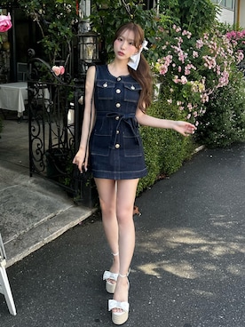 「Darich（ダーリッチ）のアイテム」を使った、Darichさん（レディース・156cm）の春コーディネート