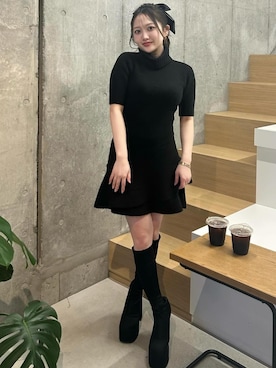 「24SS春の新作」｜「アイテム（ブーツ）」を使った、Darichさん（レディース・148cm）の春コーディネート