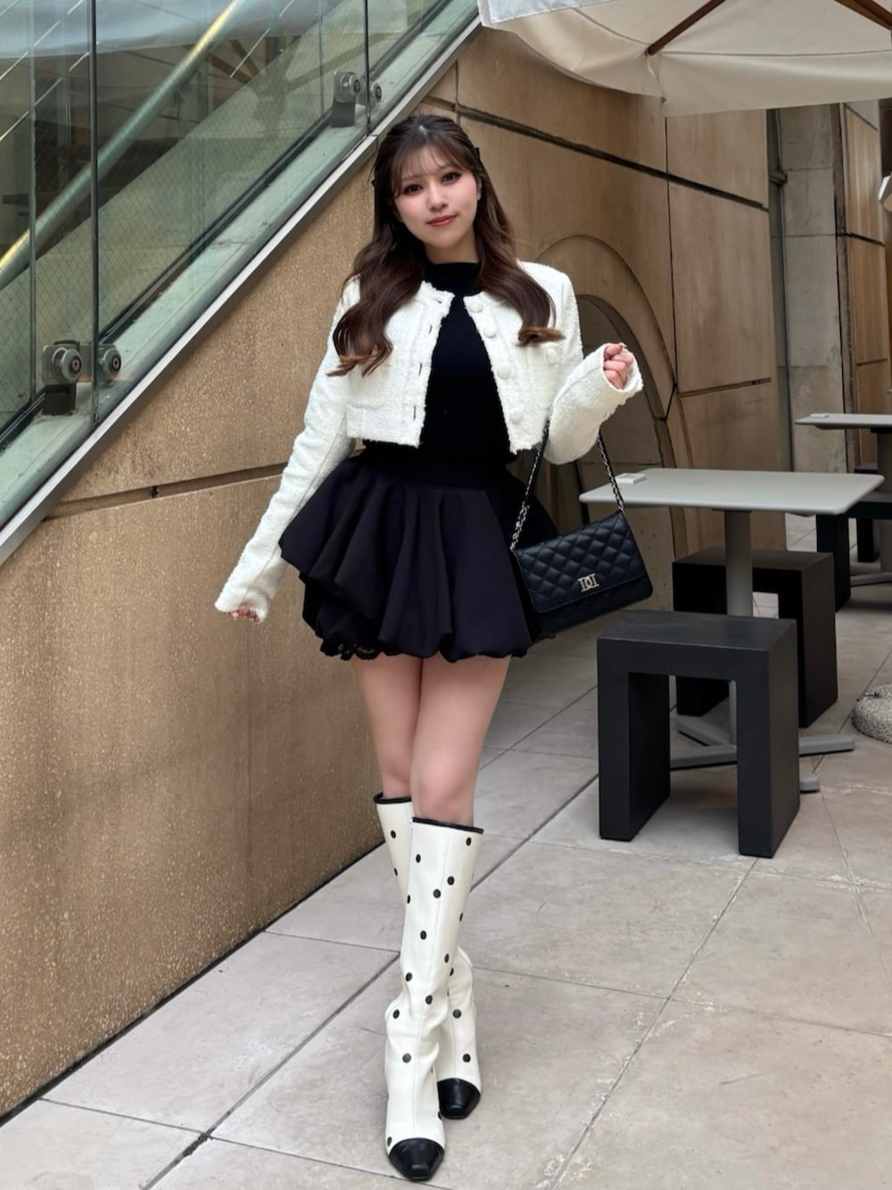 Darich（ダーリッチ）の「バイカラードットロングブーツ（ブーツ