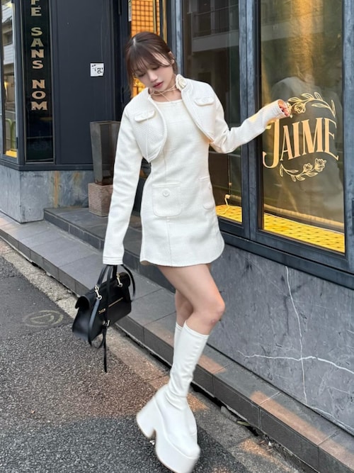 ツイードアンサンブルノースリミニワンピース（ワンピース）｜Darich