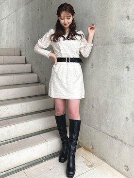 「アイテム（ワンピース）」を使った、Darichさん（レディース）の春コーディネート