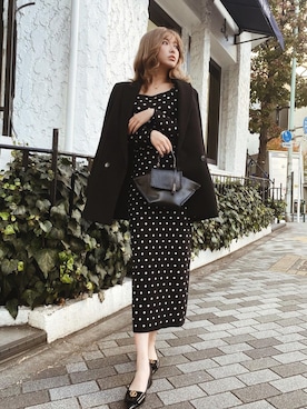 「アイテム（パンプス）」を使った、Darichさん（レディース）の冬コーディネート