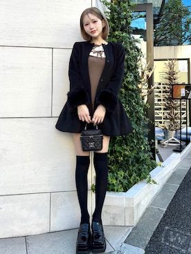 「Darich（ダーリッチ）のアイテム（その他アウター）」を使った、Darichさん（レディース・165cm）の冬コーディネート