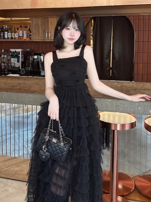 極美品✨フォクシー デイジーベロア チュールドットワンピース ブラック 40 ベロアリボンチュールワンピース（ワンピース）｜Darich（ダーリッチ