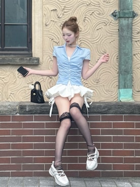 「Darich（ダーリッチ）のアイテム」を使った、Darichさん（レディース・163cm）の春コーディネート