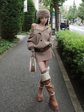 Darichさん（レディース・160cm）の冬コーディネート