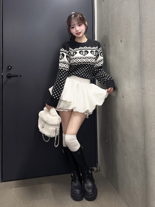 ボリュームバルーンミニスカート ブラック ダーリッチ Darich ボリュームバルーンミニスカート （ブラック