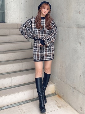 「アイテム（トップス）」を使った、Darichさん（レディース）の秋コーディネート