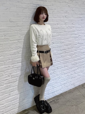 「アイテム（レッグウェア）」を使った、Darichさん（レディース・158cm）の冬コーディネート