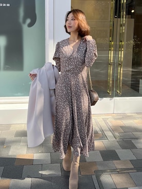 「153cm」｜「アイテム（ダウンジャケット/コート）」を使った、Darichさん（レディース・153cm）の冬コーディネート